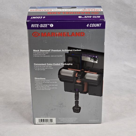 Marineland Emperor Power Filter Cartridge Rite Size E 4 Count PA0137-04 Read - Picture 2 of 12